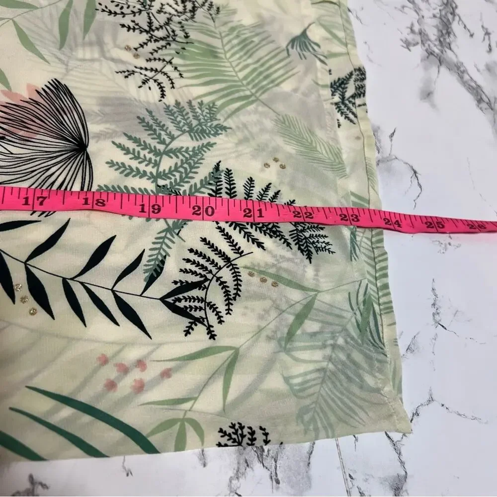 Des Petits Hauts palm jungle silk blouse Sz S